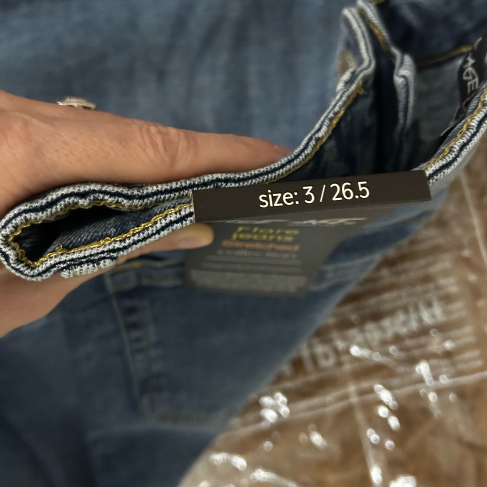 NWT Distressed Blue Age Flare Jeans, Size 3 - Picture 6 of 9